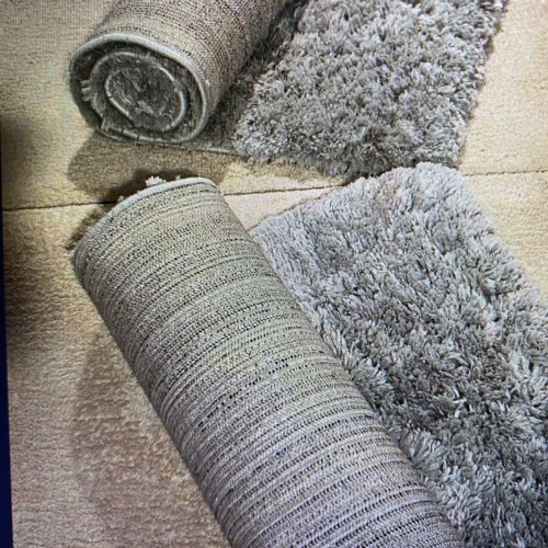 Runner rugs like new 70x140 cm gray with thick pile