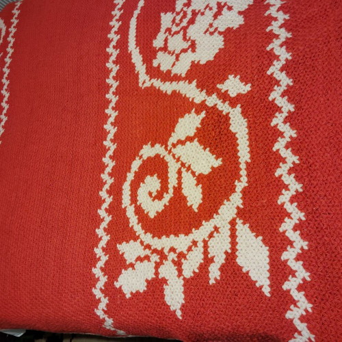 Handmade wool blanket vintage, like new, 1.70x2.00 m