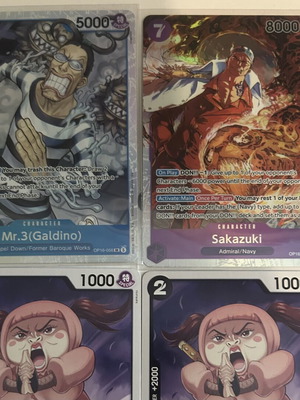 Sakazuki SP, Mr3 SP and Sinobu trading cards like new