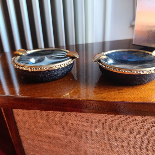 70s vintage ashtrays used with beautiful designs