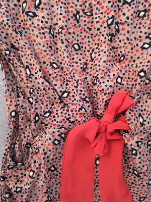 Strapless dress used, medium, orange, airy summer style