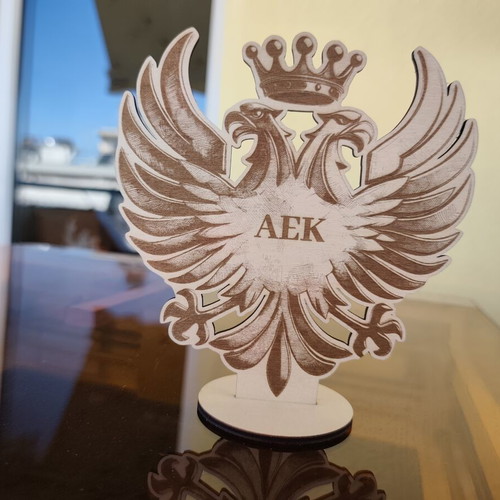AEK wooden decorative double-headed eagle