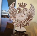 AEK wooden decorative double-headed eagle