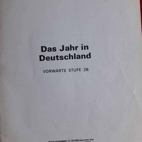 Vintage German language learning books, seasons and swimming pool