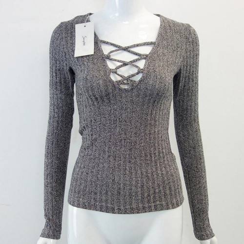 Rib Pullover new with opening size M