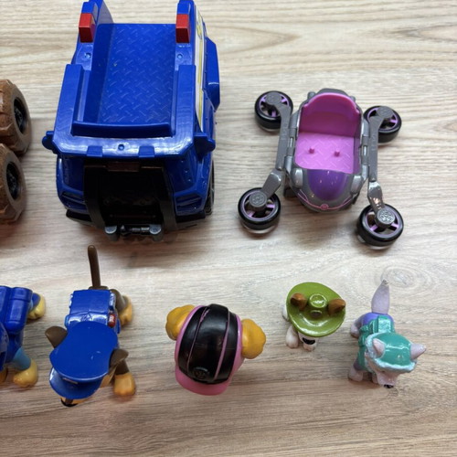 Paw Patrol figures and vehicles collection including Chase, Marshall, Rubble