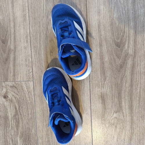 Adidas kids' blue athletic shoes size 31.5 used