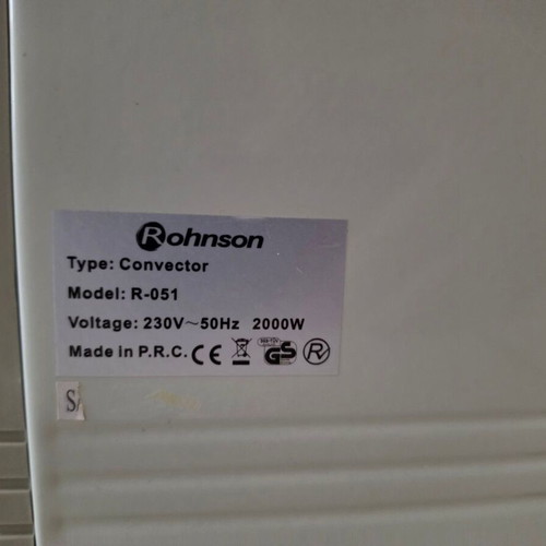 Rohnson floor heater 2000W like new, white