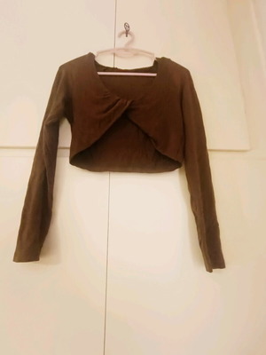 Brown bolero with hood b-activo size Medium like new
