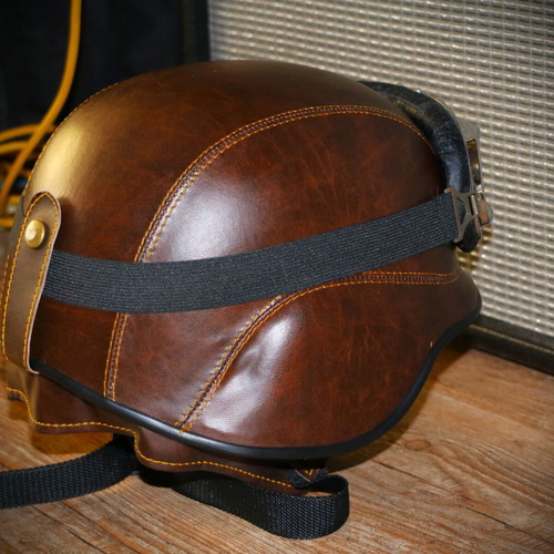 Motorcycle helmet replica US Army with transparent goggles size L new