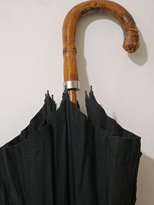 G.F.F 1978 umbrella used with bamboo handle