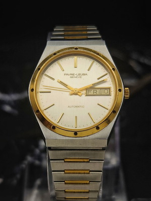 Favre-Leuba Geneve Day-Date Automatic watch used, vintage 1980s