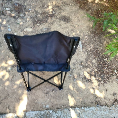 Steel Camping Chair new, heavy duty, foldable black