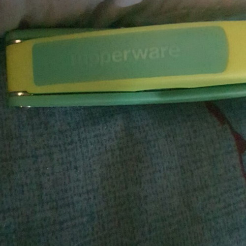 Tupperware Garlic Wonder Garlic Press like new, green