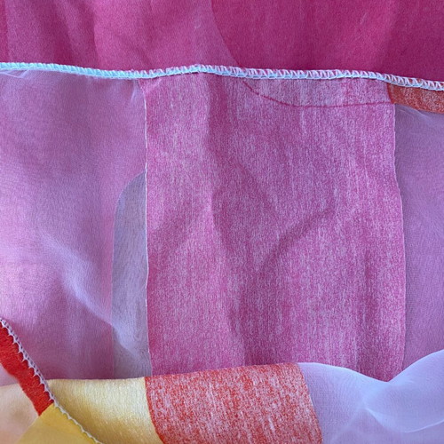Curtain set like new with semi-transparent fabric