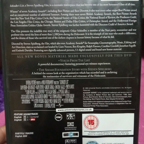 Schindler's List DVD like new, adventure, subbed