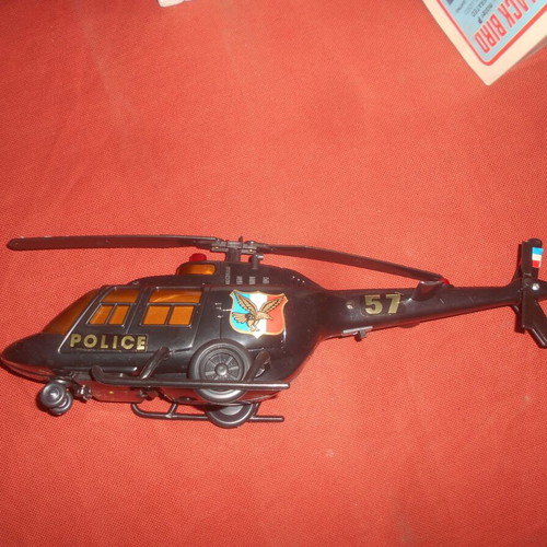 Mister P Black Bird battery-operated police helicopter 1970, like new