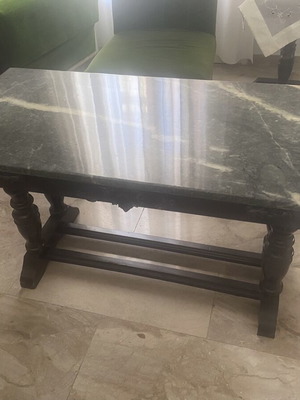 Coffee tables like new, one large and two smaller, wood and marble