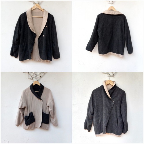 Double-sided wool jacket like new, size M