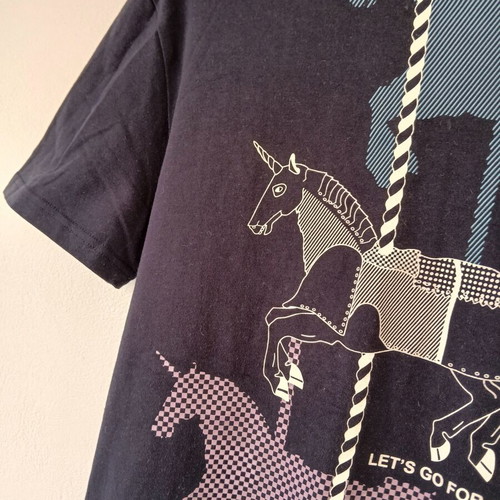 T shirt Antony Morato with unique print, like new, XL, dark blue