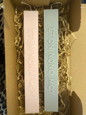 Candles set godfather godmother new, colors of your choice