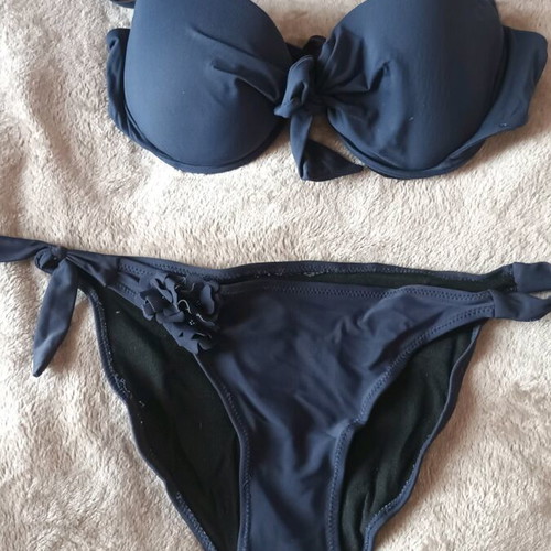 Swimsuit used, padded bra, size M, blue