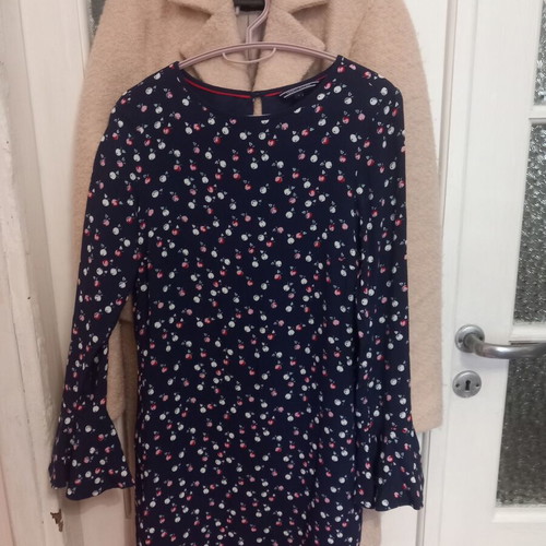 Tommy Hilfiger dress with lining like new, size 4 (XS), blue multicolor
