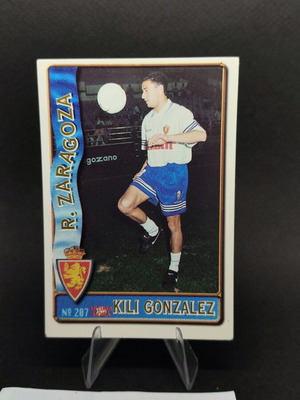 Картичка Kili Gonzalez Zaragoza rookie употребявана, винтидж 1996