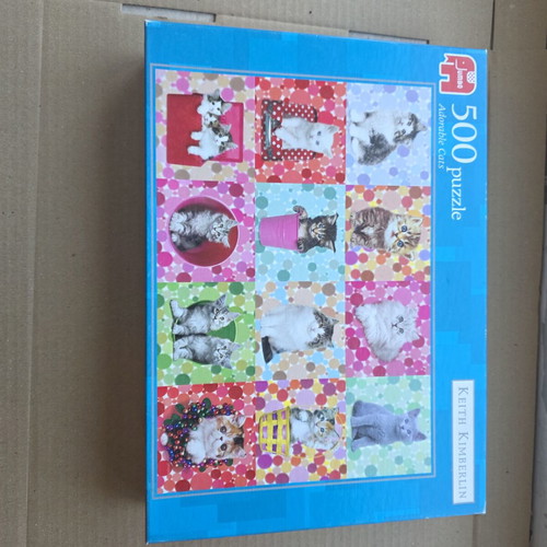 Jumbo 500-Piece Jigsaw Puzzle Adorable Cats used