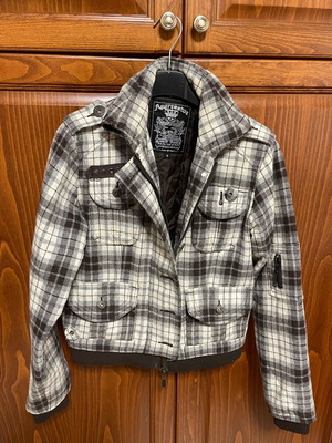 Women's jacket used, size M, white and brown