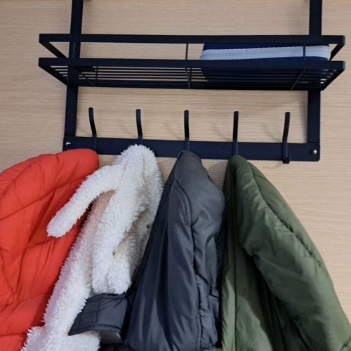 Door hanger new with built-in shelf and five hooks 43cm