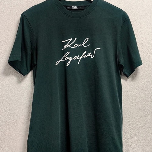 Karl Lagerfeld men's short-sleeve t-shirt new, green, size S