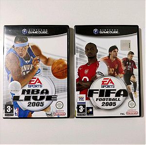Nintendo Gamecube NBA live 2005 & FIFA football 2005