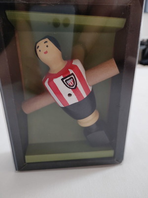 Collectible wooden football figure hand-painted, Athletic Bilbao