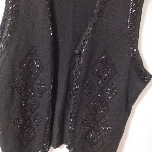 Knitted black cardigan like new, one size L-XL