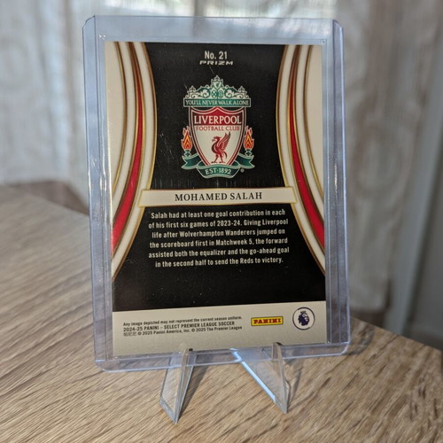 Mohamed Salah Panini Select Premier League 2024-25 Equalizers Silver Prizm card
