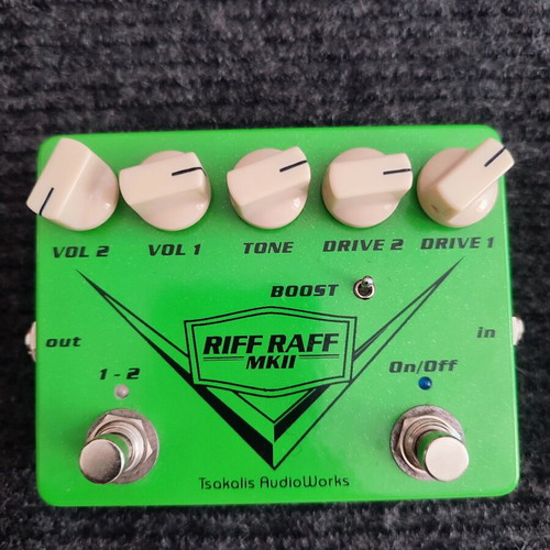 Tsakalis Riff Raff MKII guitar effects pedal like new with box