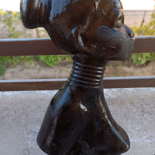 Vintage Cleopatra figure used, handmade from the 1970s