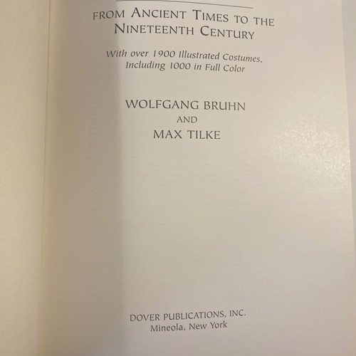 A pictorial History of Costume like new, English