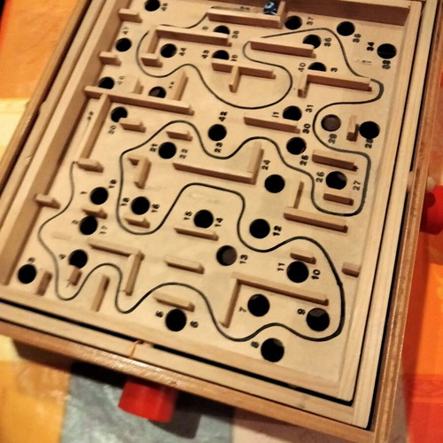 Wooden Labyrinth Skill Game used, classic board game