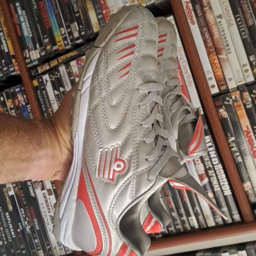 Admiral football shoes size 44, grey and red