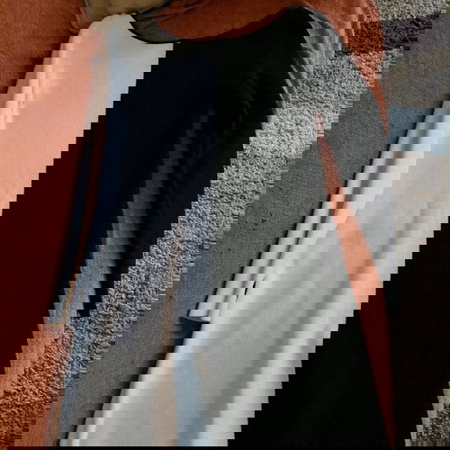 ZARA φόρεμα σαν καινούργιο, πλεκτό μίνι σε γραμμή Α, μαύρο και άσπρο