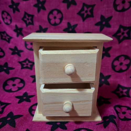 Wooden decorative drawer box for dollhouse