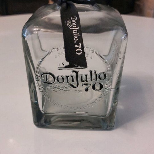 Empty Tequila Don Julio 70 Añejo Claro 700ml bottle used, collectible