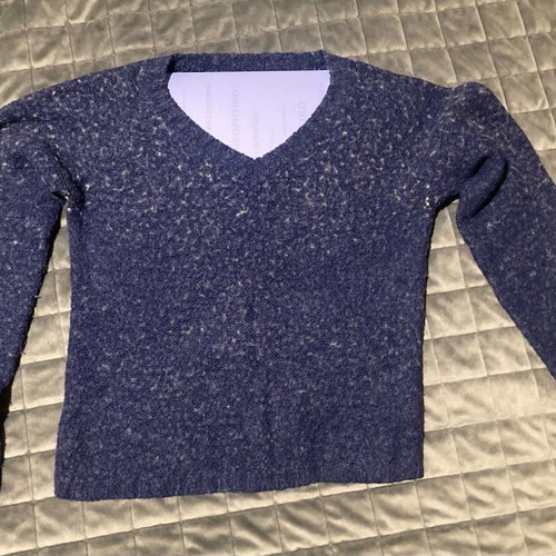 Women's V sweater used, blue, size S
