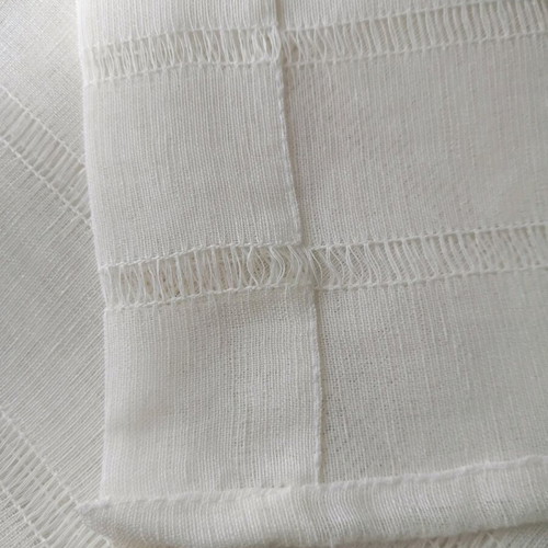 Viopros gauze curtains ecru color new, set of 2, 140x229 cm