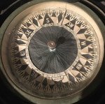 Authentic nautical compass used