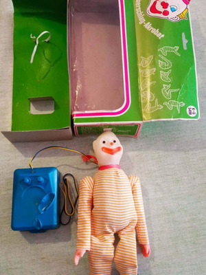 Vintage ακροβάτης κλόουν τηλεκατευθυνόμενο παιχνίδι σαν καινούργιο