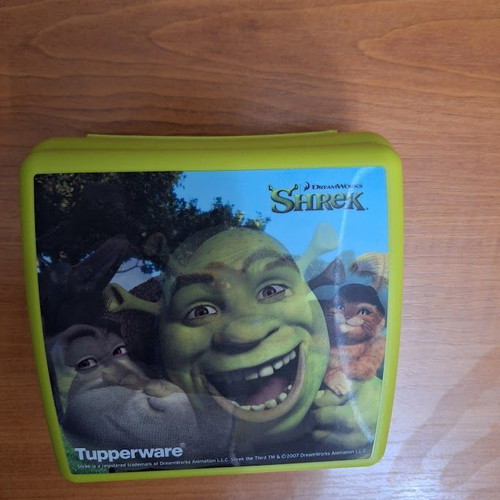Tupperware δοχείο φαγητού Shrek με 3D lenticular σχέδιο σαν καινούργιο
