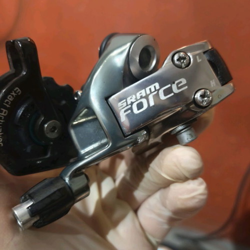 Sram Force 10-speed rear derailleur used, short, carbon-aluminum